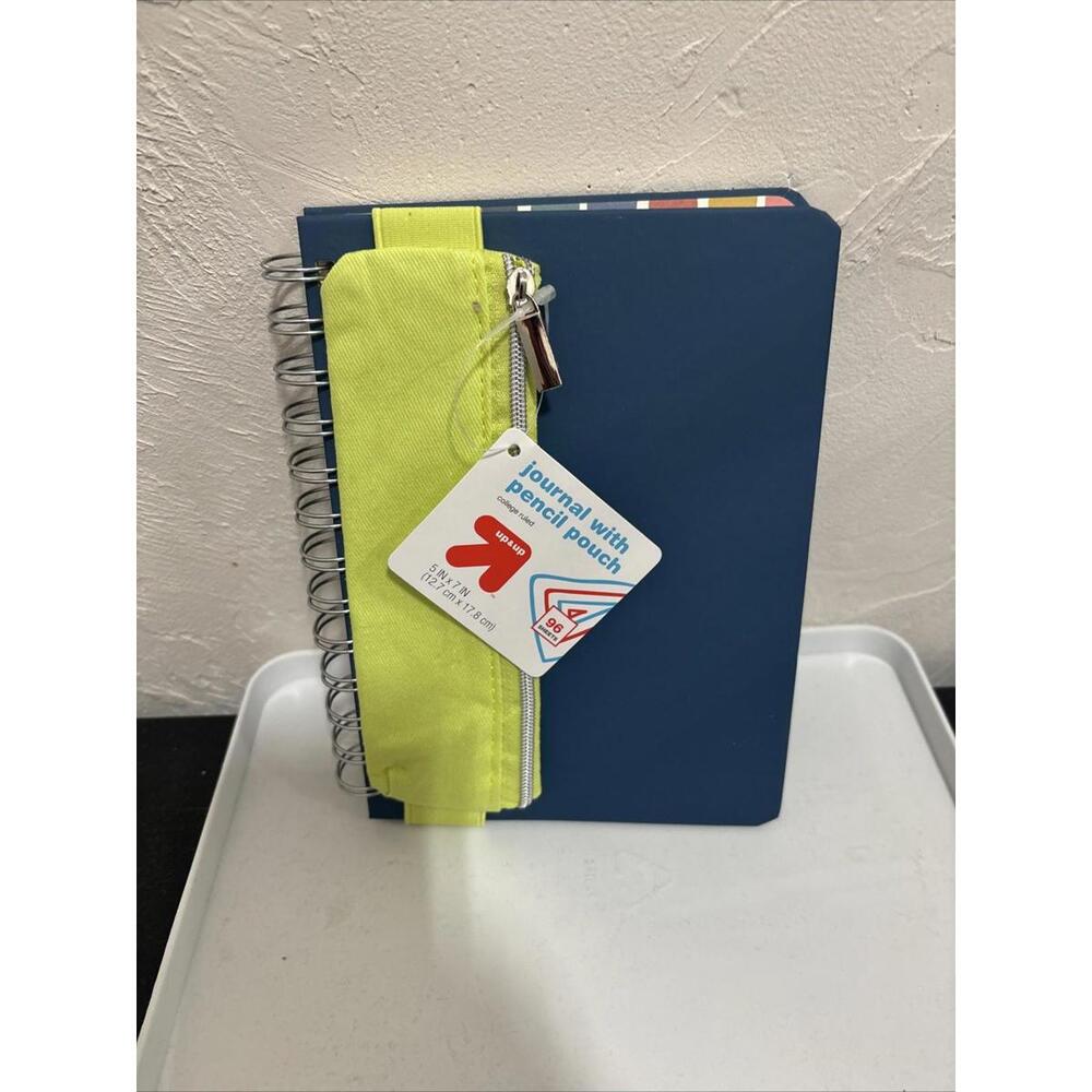 Spiral College Ruled Journal with Pouch Blue - 5x7 Hard Cover